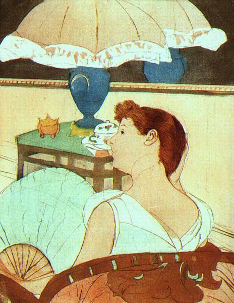 Mary Cassatt The Lamp oil painting picture